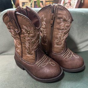 NEW Cherokee Toddler Girl size 5 Zip Round Toe Western Cowboy Boots